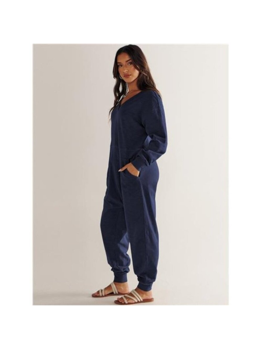 Women's Casual Loose Jumpsuits Long Sleeve Oversized Rompers Baggy Overalls - Picture 3 of 6